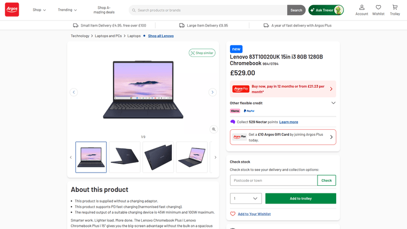 Lenovo Chromebook Plus i 15 UK stock lands