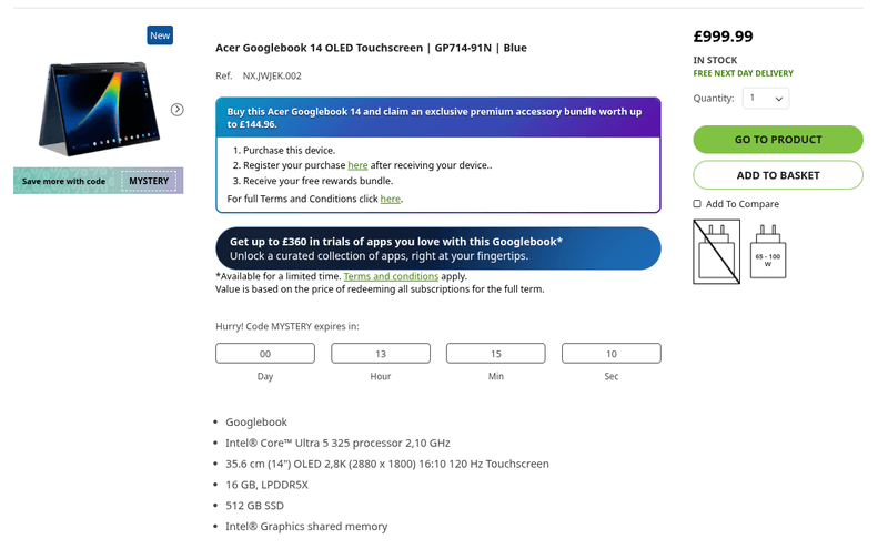 The Cheapest Googlebook Is Even Cheaper (for some of us!)