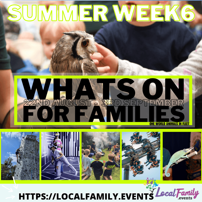 🌞 SUMMER Whats on guide 6 of 6: From Saturday 22nd August (week 6 of 6)