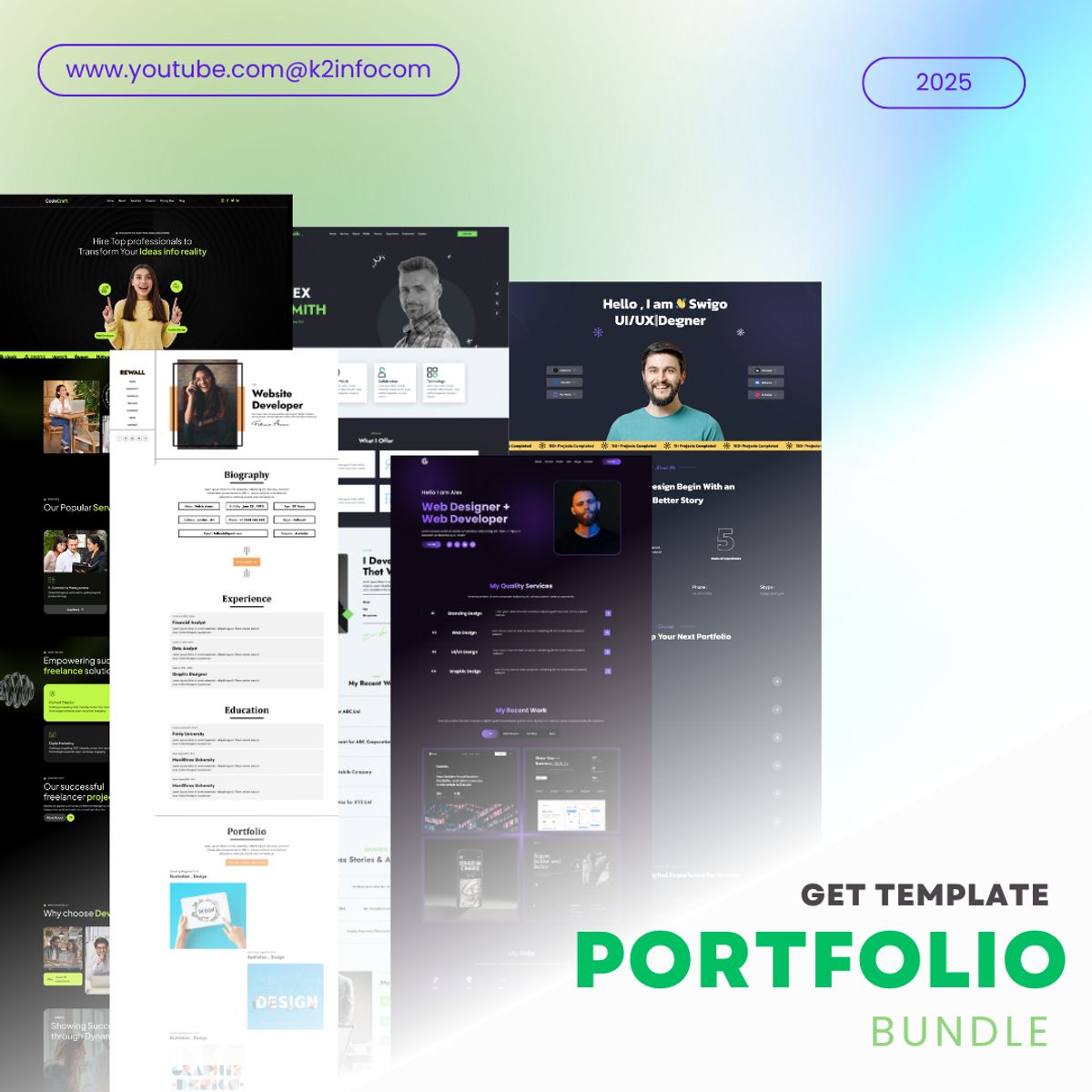 🧑💻 Portfolio Website Template Bundle 2025 Modern Developer 🧑💻 Portfolio Website Template Bundle 2025 Modern Developer