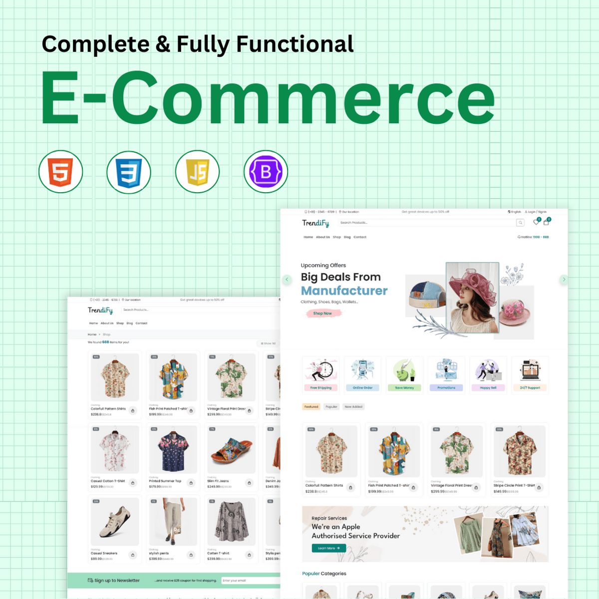 Modern eCommerce Website Template – Fully Responsive Bootstrap 5 ...