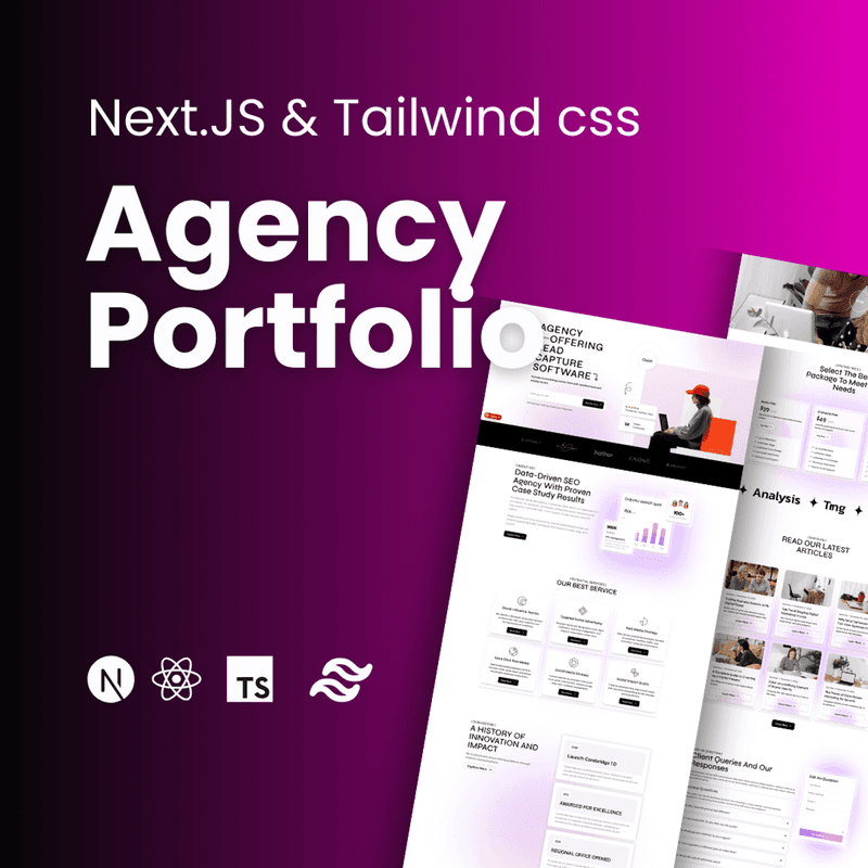 Modern Digital Agency Website Design Using Next.js