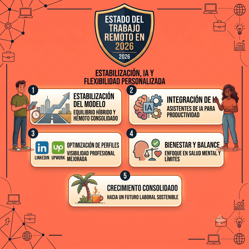 El estado del trabajo remoto en 2026: Estabilización, IA y Flexibilidad Personalizada