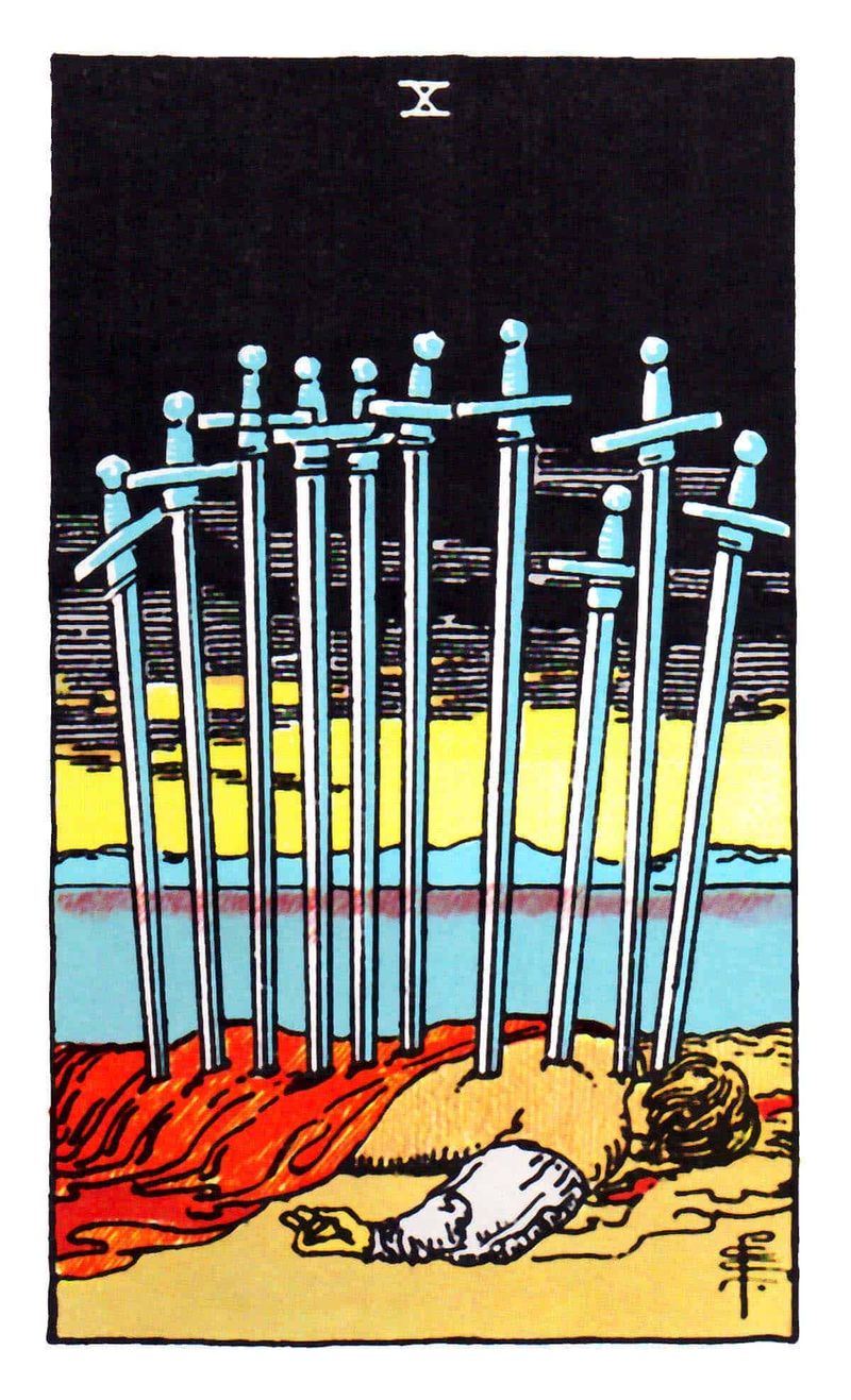 A little bit of Wisdom from the 10 of Swords this Wednesday