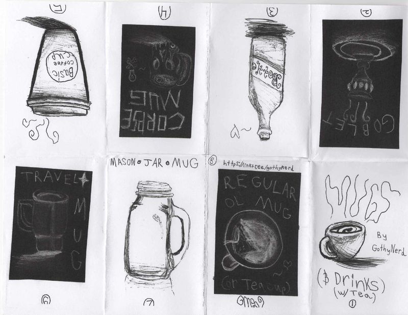 Mugs and Drinks with Tea by GothyNerd