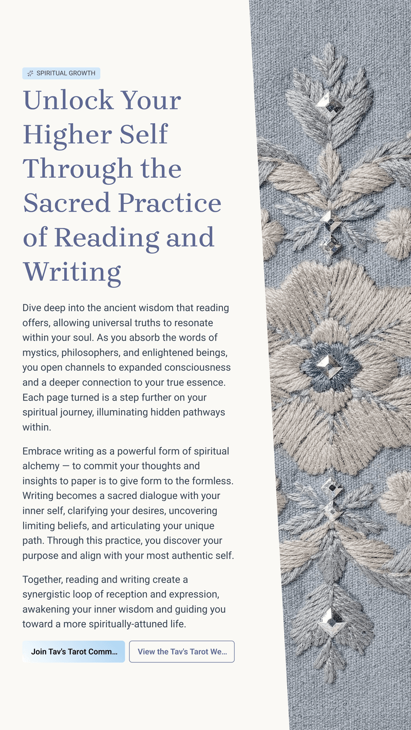 Unlocking the Higher Self Through Reading and Writing