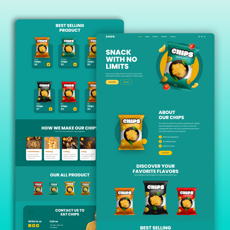 Chips website design Source code already uploaded .