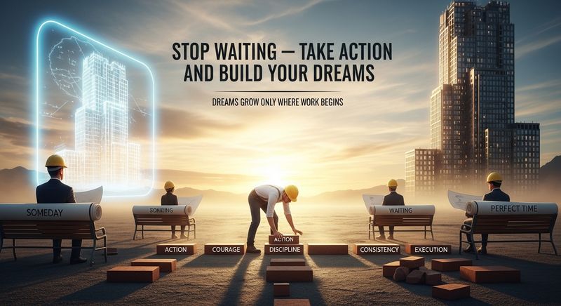 ☕ Greatness Unplugged –Day 181-Stop Waiting — Take Action and Build Your Dreams