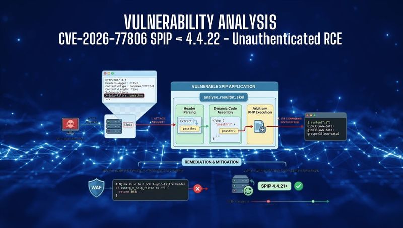 β Technical Deep-Dive: SPIP Unauthenticated RCE (CVE-2026-77806)