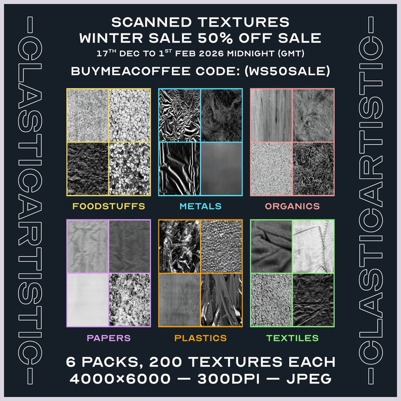 Scanned Textures Winter Sale 50% off!