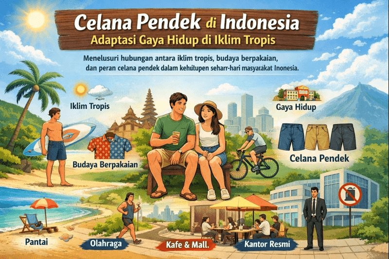 Celana Pendek di Indonesia: Adaptasi Iklim Tropis, Budaya, dan Gaya Hidup