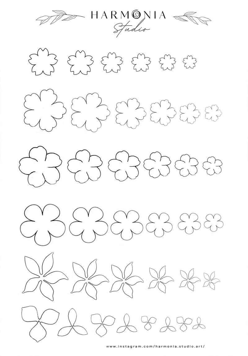 Flower Templates for Jewellery Making