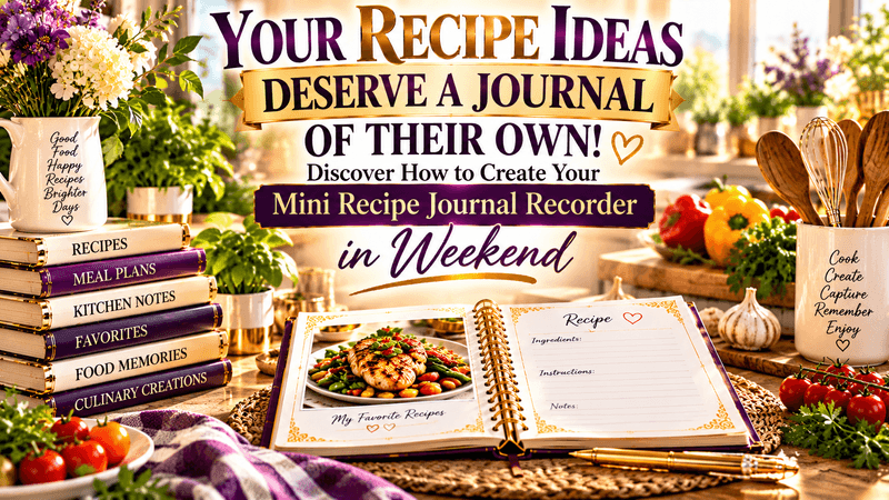 YOUR RECIPE IDEAS DESERVE A JOURNAL OF THEIR OWN!