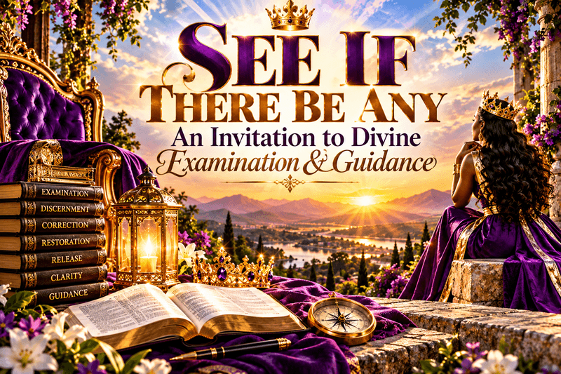 SEE IF THERE BE ANY: An Invitation to Divine Examination & Guidance