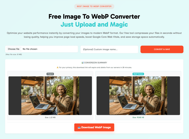 Image to Webp Converter is now Live 🤩