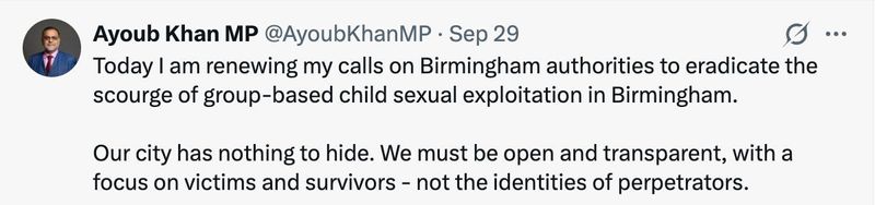 PAKISTANI MP TELLS THE RAPE GANG INQUIRY NOT TO FOCUS ON WHO THE RAPISTS WERE