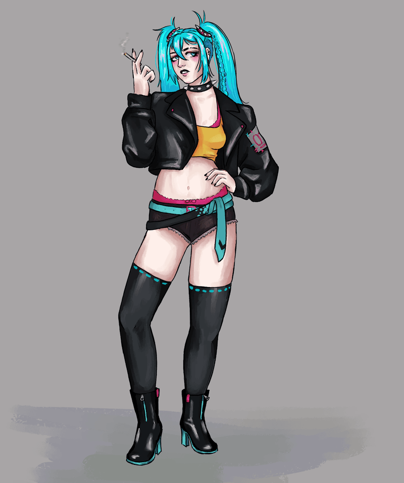 Punk Miku and other doodle x
