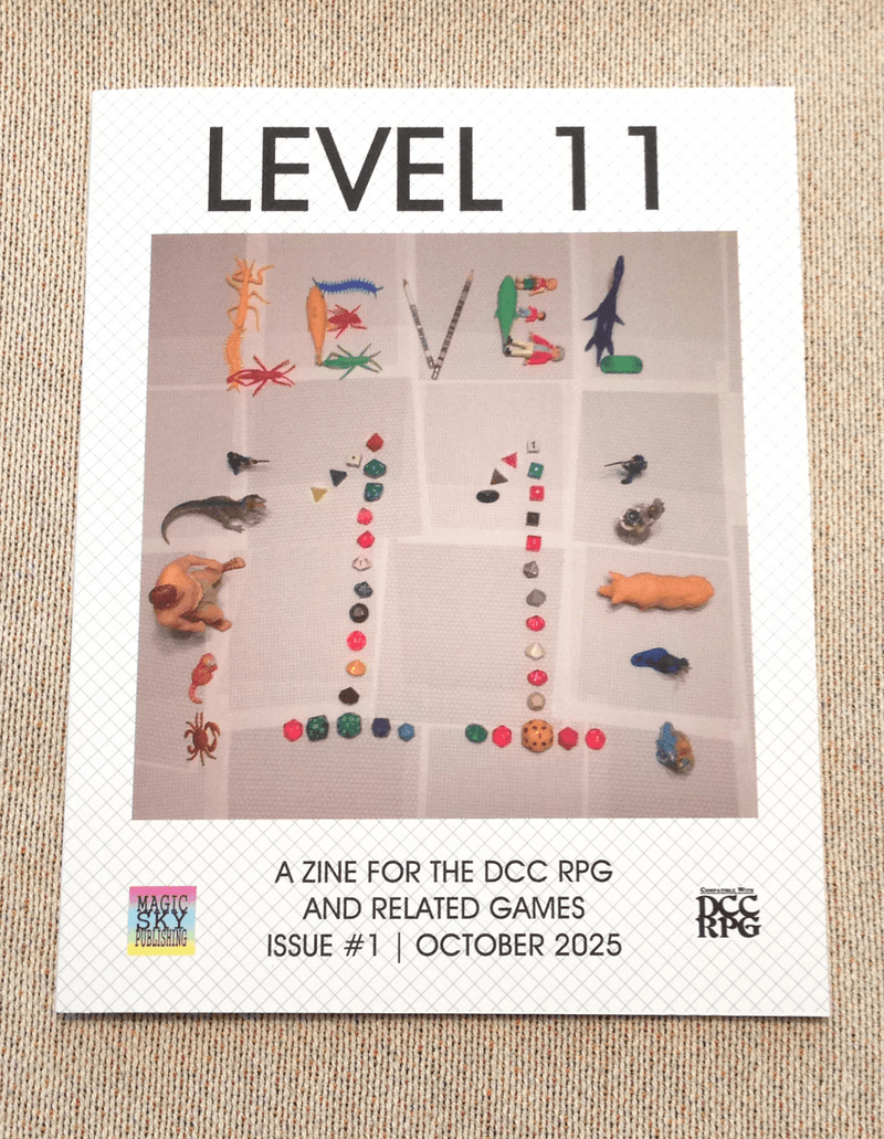 Level Eleven, Issue #1 for DCC RPG is now available in print on Lulu!