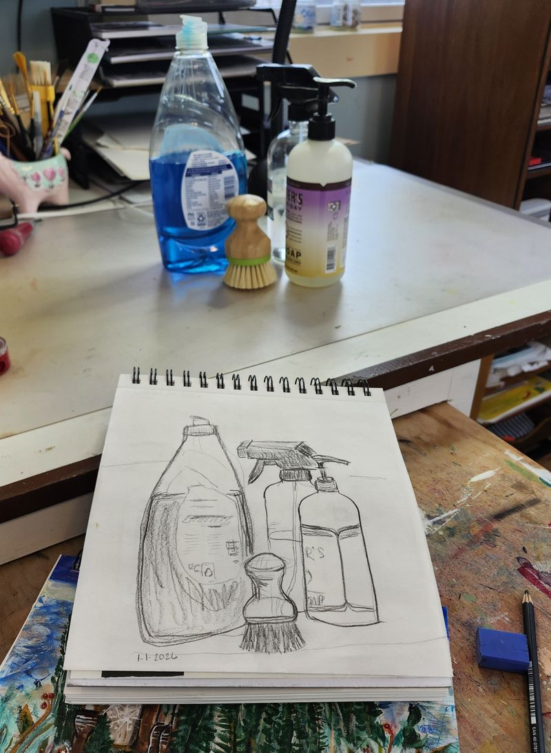 New year, new sketchbook, refining the practice