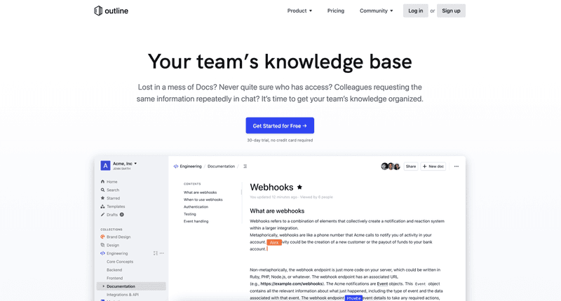 GetOutline: The Ultimate Document Management Tool for Teams