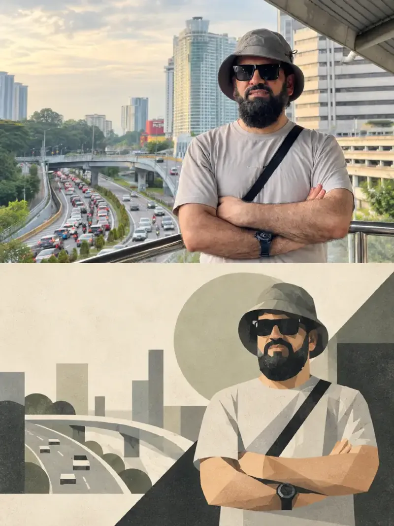 City Overpass: Photo to Paper Collage