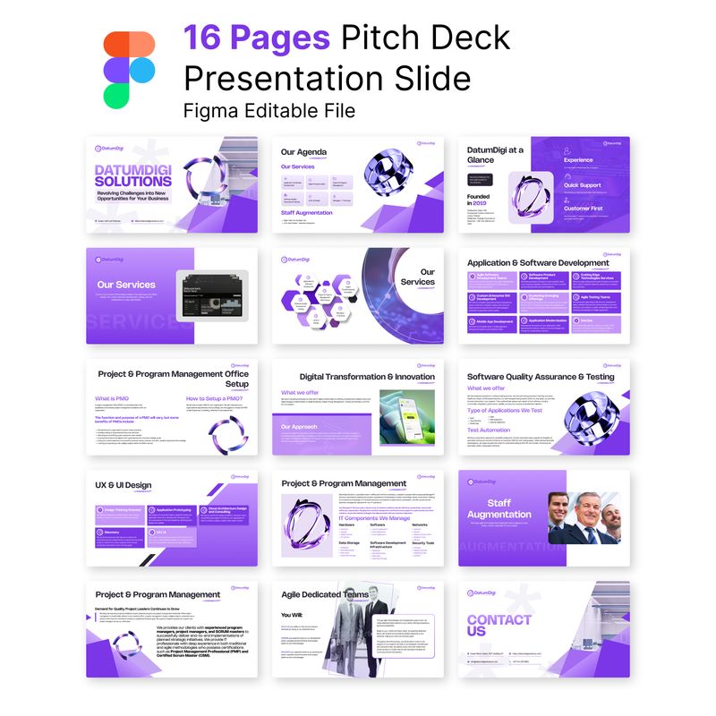 The Ultimate 16-Page Pitch Deck Template for Web, Development & Digital Marketing Agencies