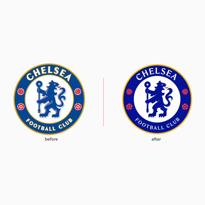 Chelsea FC refreshed its club badge
