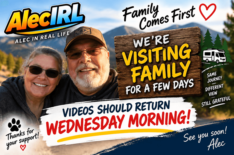 We will be visiting family and will be away from the camera for a few days. New videos wil