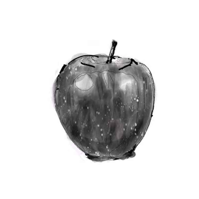Inktober2026 Day 1 Apple