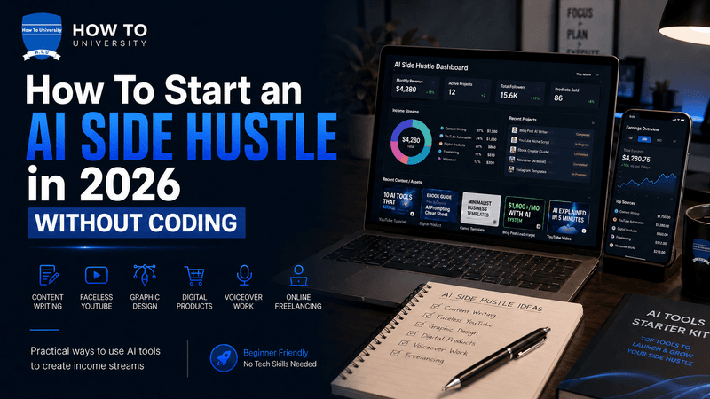 How To Start an AI Side Hustle in 2026 Without Coding