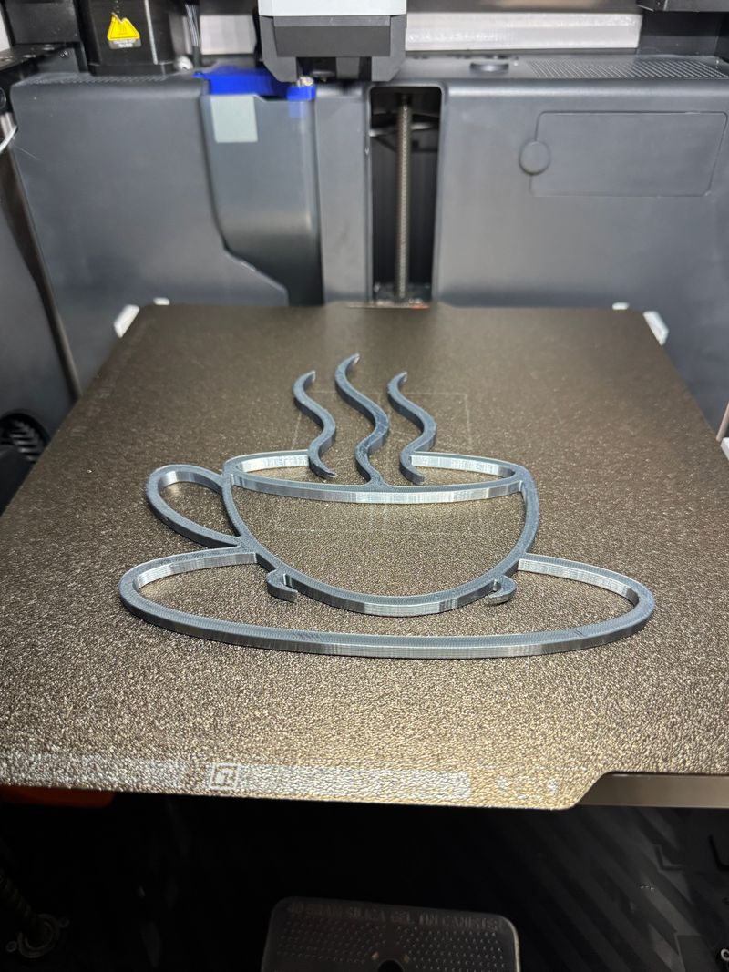 ☕ Fresh Off the Printer: Steaming Coffee Cup Wall Art