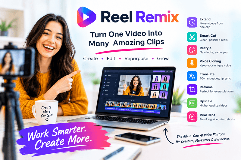 Reel Remix Reviews 2026: Record Once, Create Unlimited Reels, Shorts & TikToks