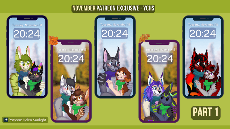 Wallpaper YCH and Sticker rewards for November patrons