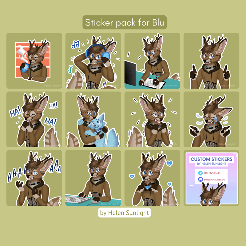 Custom sticker pack for Blu 💙
