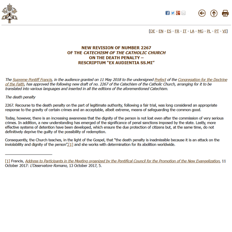 Thoughts on the Death Penalty and harmonizing CCC2267