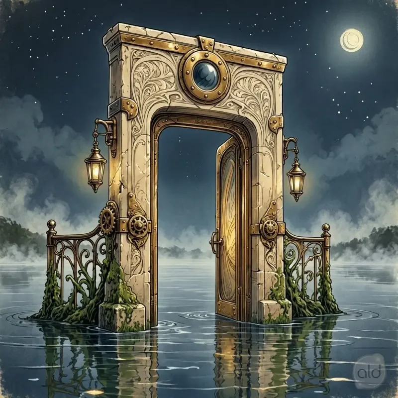 Behind the Scenes of Sionareth: When an AI Generates a Door in the Middle of a Lake