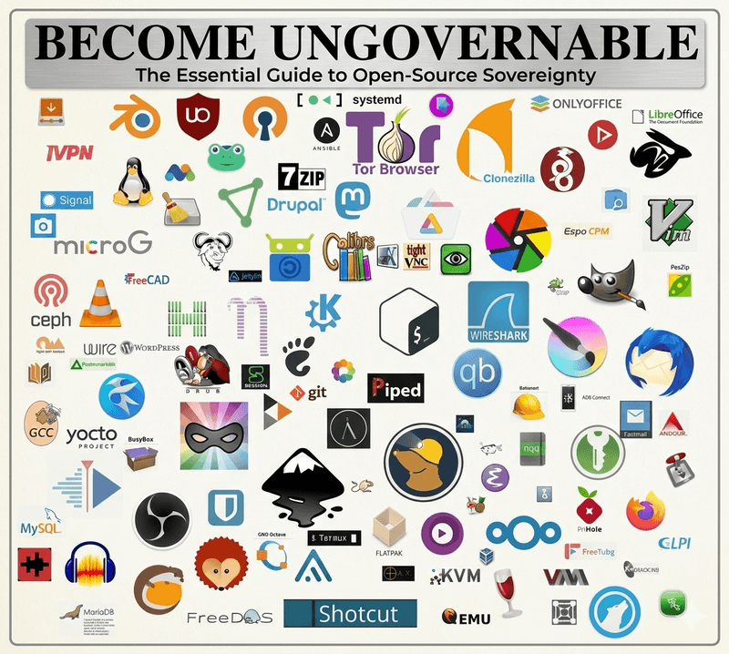 Become Ungovernable: The Ultimate Guide to 50+ Open-Source Tools That Set You Free