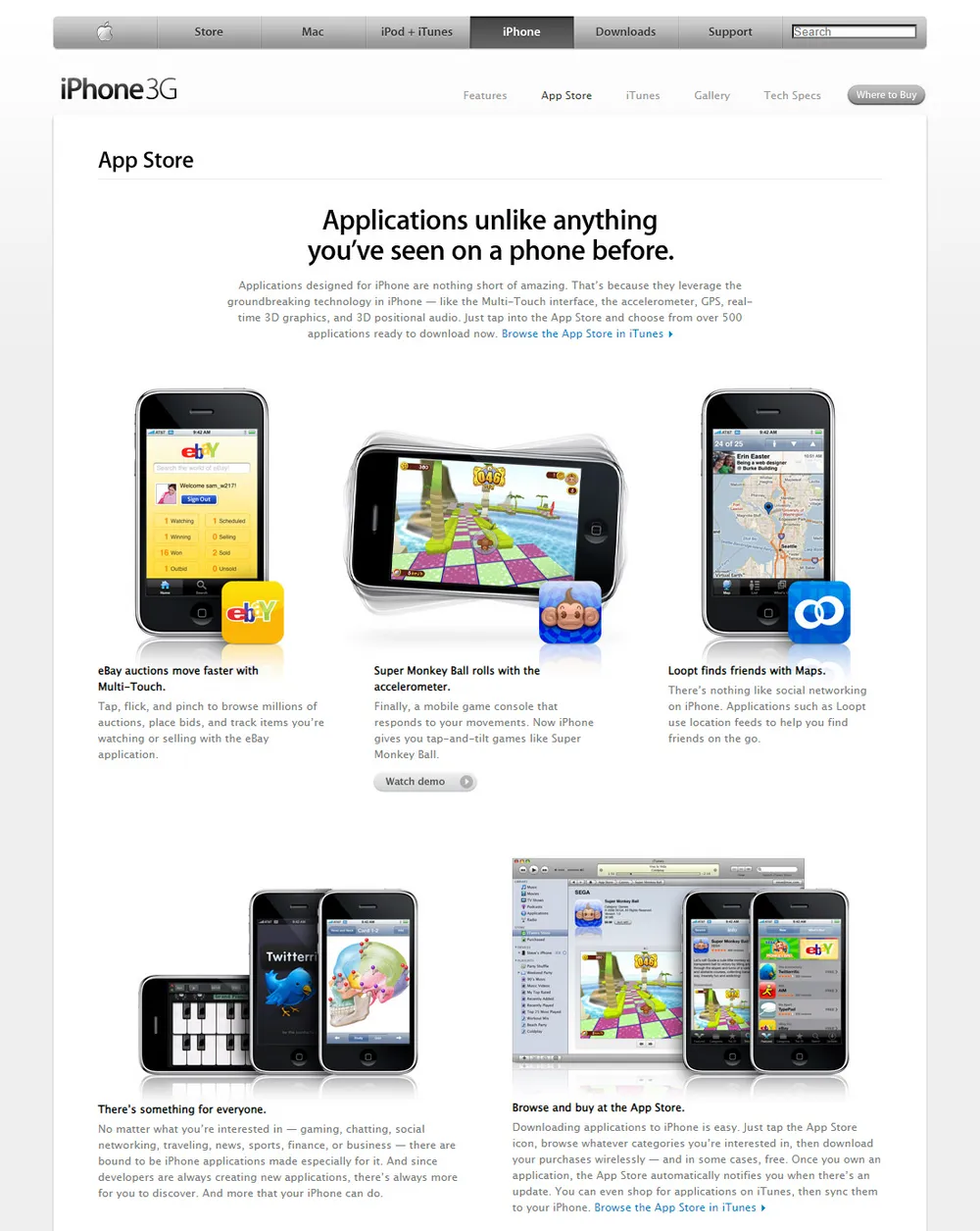 On July 10, 2008, Apple launched the App Store — Web Design Museum ...