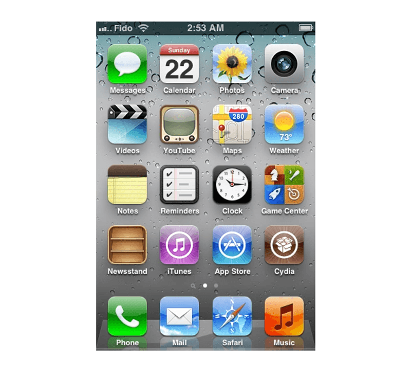 The peak of skeuomorphism: iOS 5 in 2011