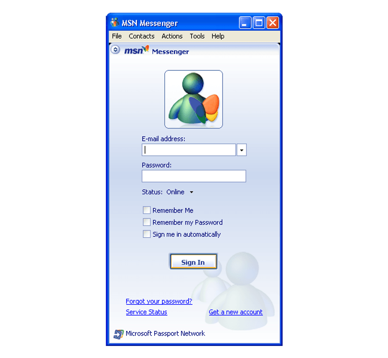 MSN Messenger 7.5 in 2005