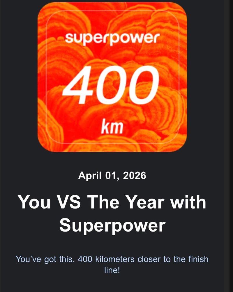400km already, and it’s only April