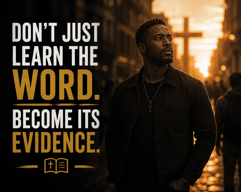 Become the evidence of Gods Word…