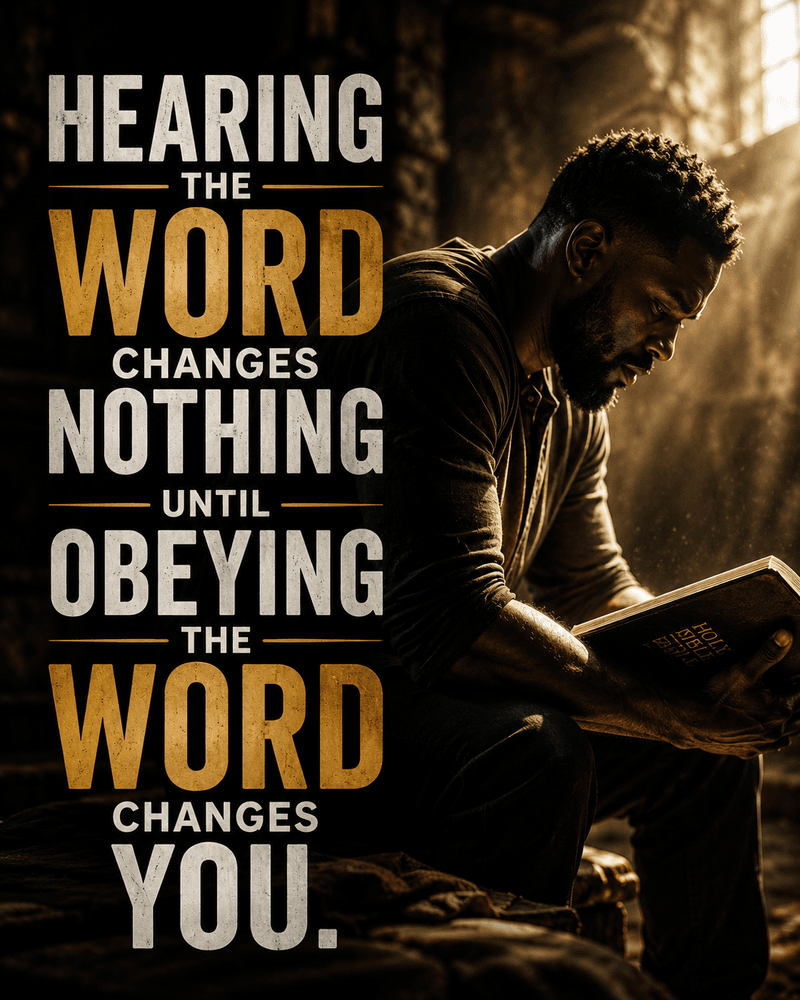 “Hearing the Word changes nothing until obeying the Word changes you.”