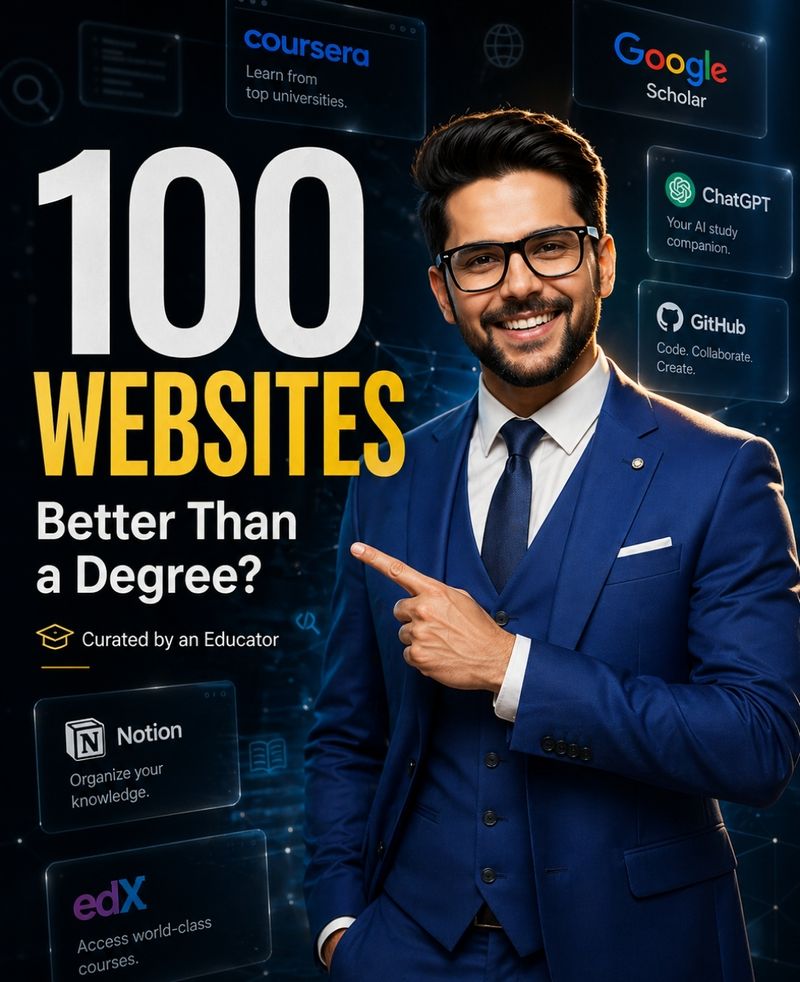 🚀 100 Websites That Can Outperform a Degree (If You Use Them Right)