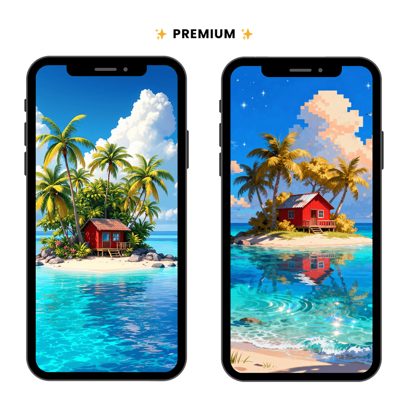 Beachside Wooden House 4k Wallpaper🌴🌊☀️