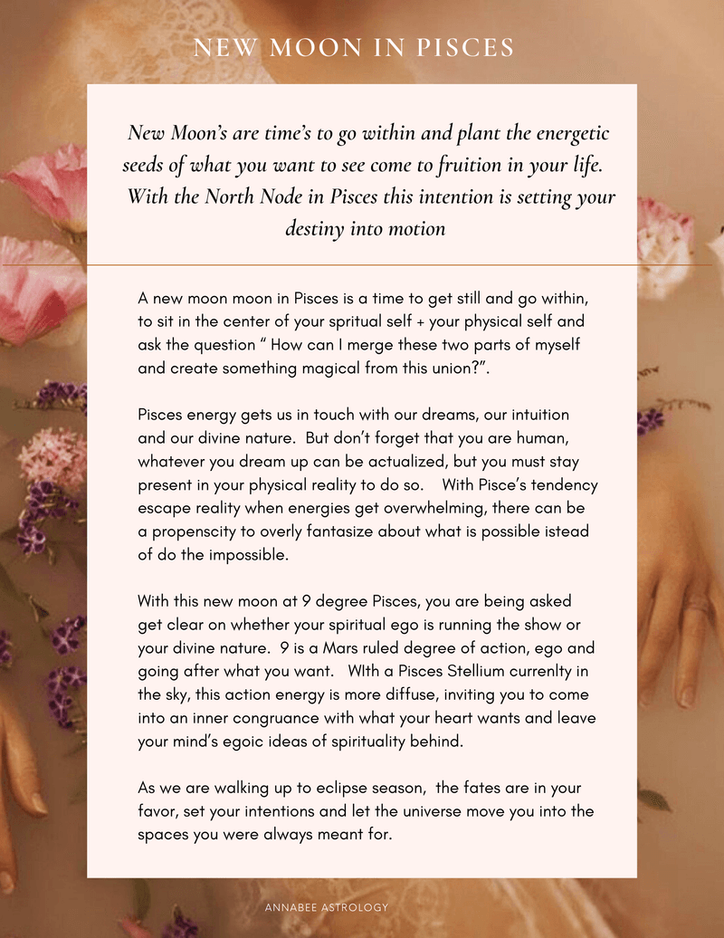 New Moon in Pisces Intention Setting