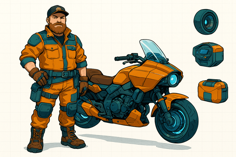 Manga Futuristic Bike Concept Builder