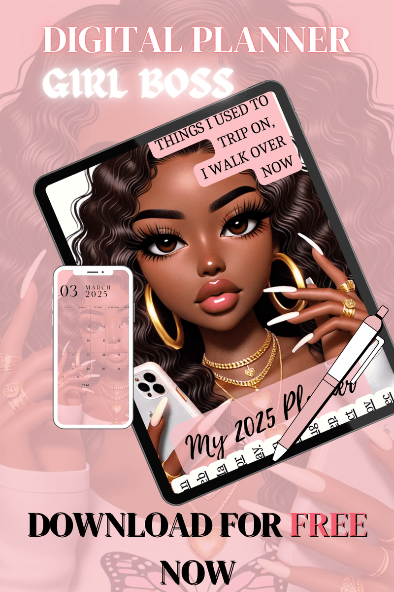 Girl boss pink planner 2025