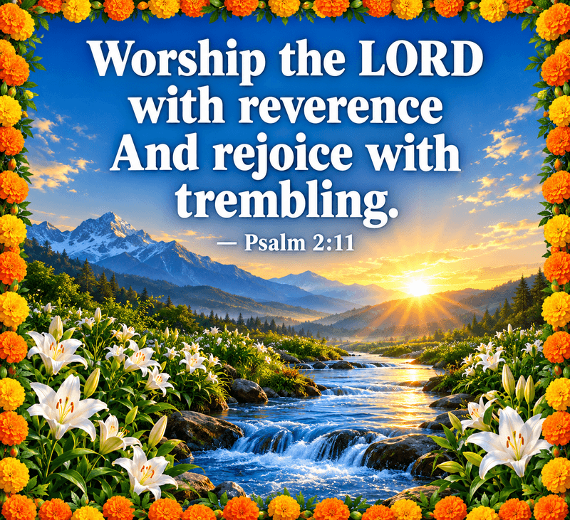 Worship the king with reverence .