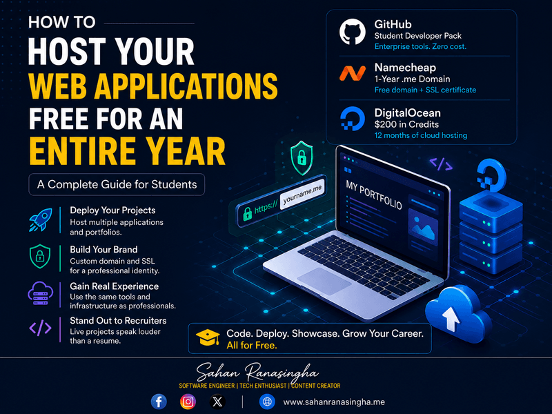 How Students Can Host Web Applications Free for 1 Year